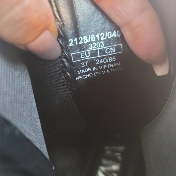 ZARA NWT PEARL STRAPPED LOW HEEL VEGAN LEATHER ANKLE BLACK  BOOTS WOMEN'S SZ 6.5 - Picture 10 of 13